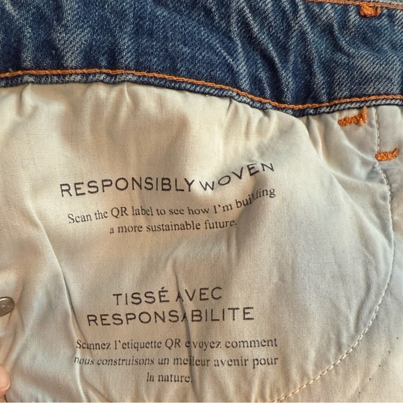 Frame Denim Rolled Hem Jean Shorts - Dark Blue - Picture 9 of 10